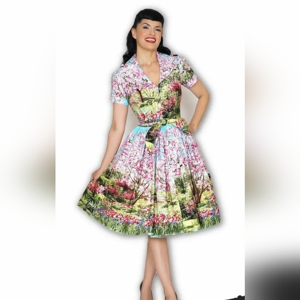 Bernie Dexter Lauren Cherry Lane Dress XL EUC